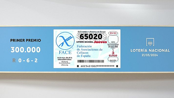 SELAE - Sorteo de la Lotería Nacional del 21/03/2024