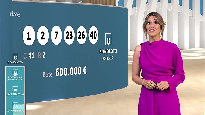 Loterías - Sorteo de la Bonoloto y Euromillones del 22/03/2024