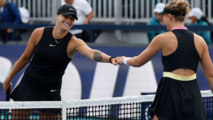 Telediario Fin de Semana - Paula Badosa cae en Miami frente a su amiga y compañera Sabalenka en un partido de muchas emociones