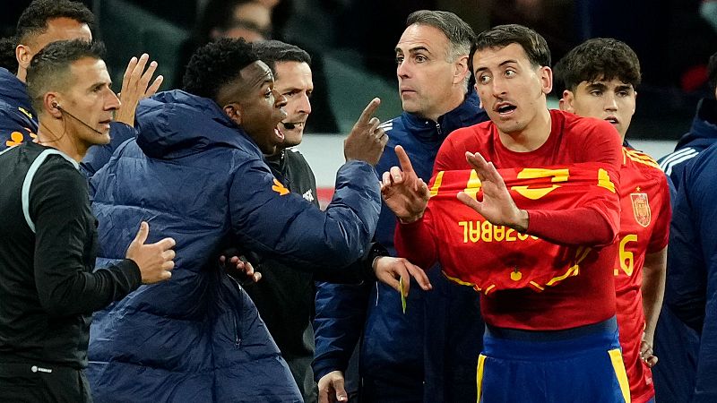 Vinícius, protagonista de la trifulca final en el amistoso con España | Ver