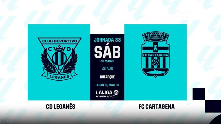 Resúmenes de LaLiga - Leganés - Cartagena: resumen del partido, 33ª jornada | 2ª