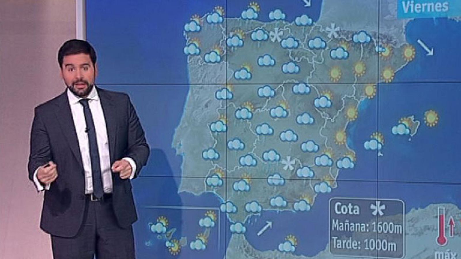 Lluvias en la cornisa cantábrica y el sur, y mucho frío en el noreste