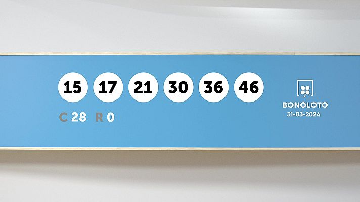 SELAE - Sorteo de la Lotería Bonoloto del 31/03/2024