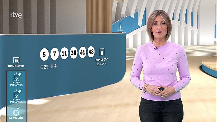 Loterías - Sorteo de la Bonoloto y Euromillones 02/04/2024