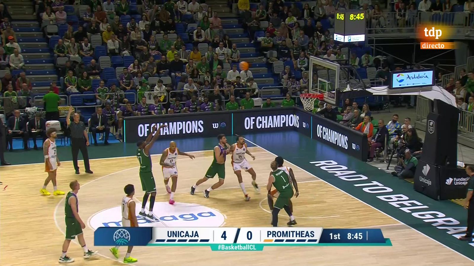 Champions League.  ¼ Final: Unicaja – Promitheas Patras - Baloncesto en RTVE | Ver