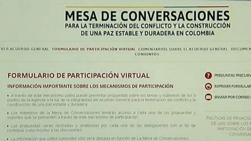 El Gobierno de Colombia invita a la participación popular en el acuerdo con las FARC
