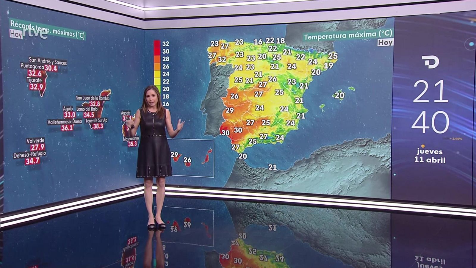 Aumento notable de las temperaturas en zonas del cuadrante noroeste peninsular, Pirineos y, donde alcanzarán valores significativamente altos, en Canarias. - ver ahora
