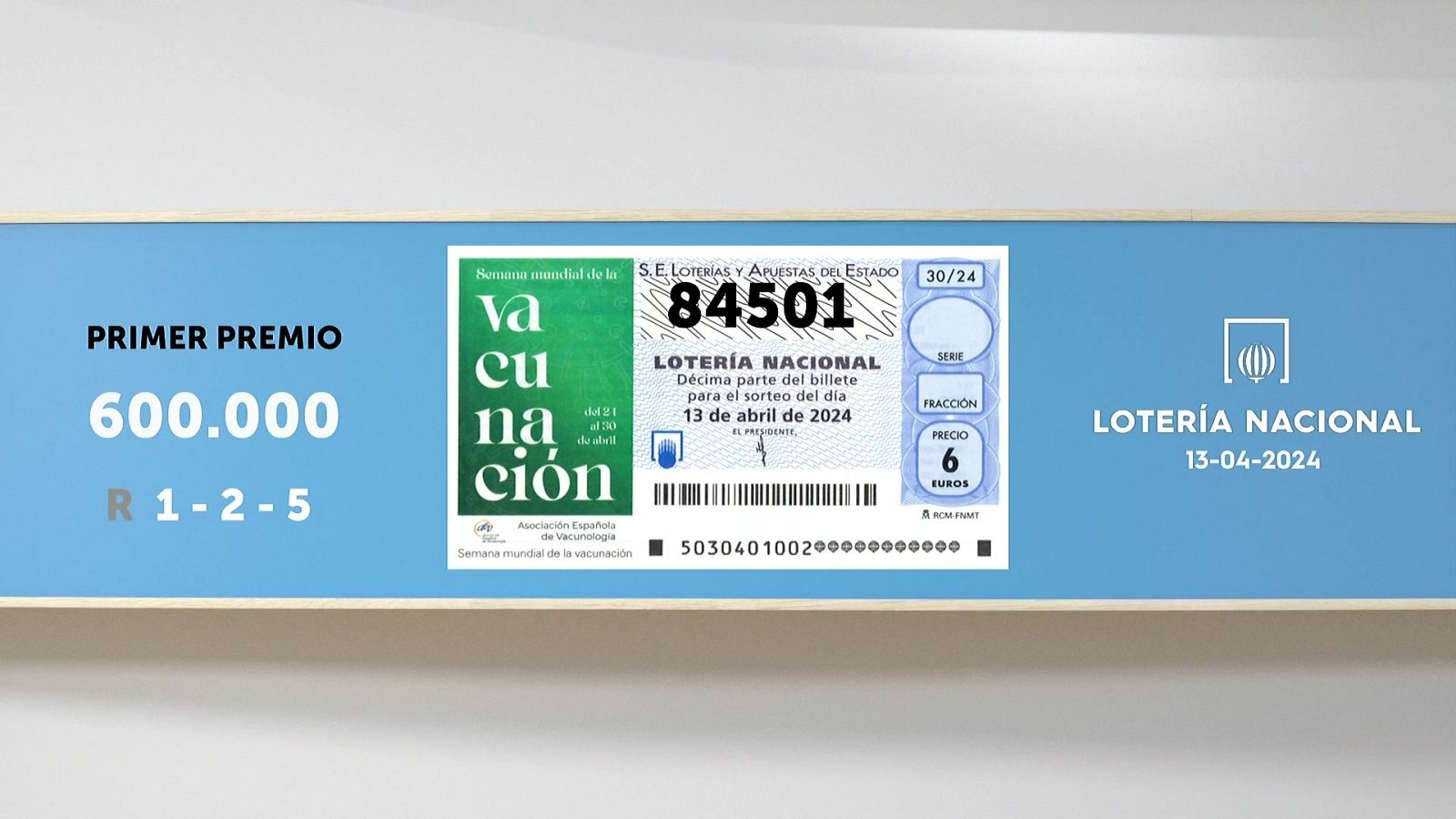 Sorteo de la Lotería Nacional del 13/04/2024 - Ver ahora