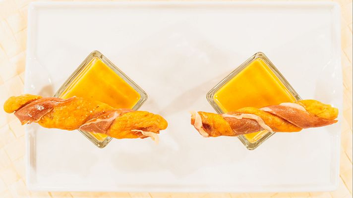 Saber vivir - Chupito de calabaza con pimentón y jamón