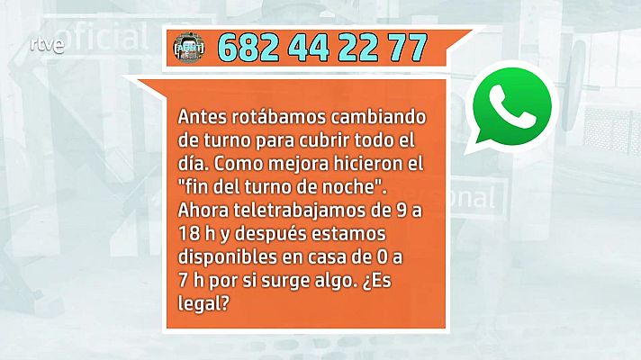 Aquí hay trabajo - 9 horas de trabajo + 7 horas de disponibilidad, ¿es legal?