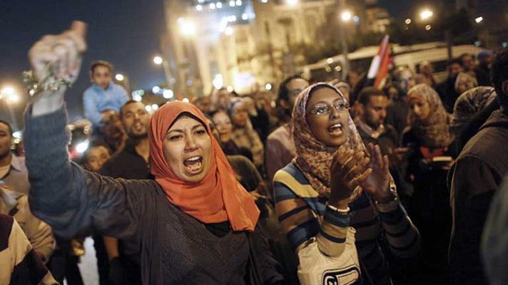 Telediario 1 - Nuevas protestas en El Cairo