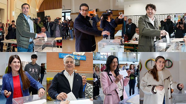 Telediario Fin de Semana - Los candidatos votan entre anécdotas y llamadas a la partipación