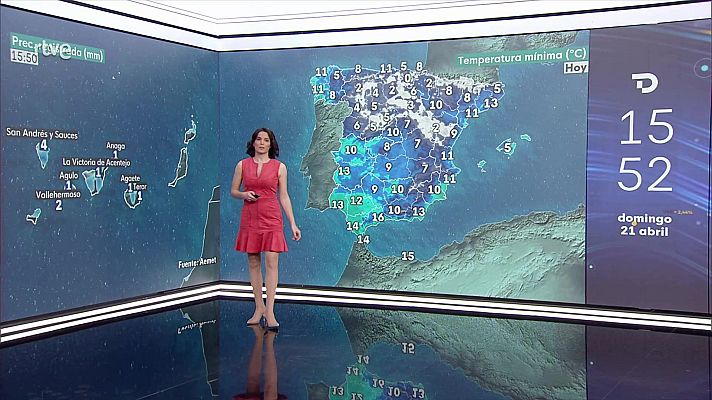 El tiempo - Chubascos con tormenta en el suroeste peninsular, pudiendo llegar a localmente fuertes en el entorno de Sierra Morena