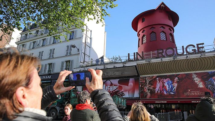 Telediario 1 - El célebre Moulin Rouge de París amanece sin aspas