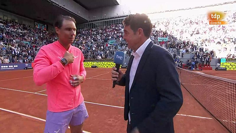 Rafa Nadal: "He tenido la suerte de jugar enfrente de este público por mucho tiempo" - Madrid Open de Tenis | Ver