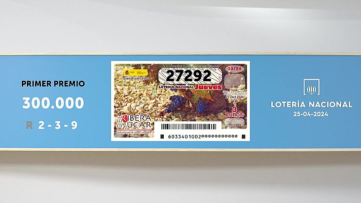 SELAE - Sorteo de la Lotería Nacional del 25/04/2024