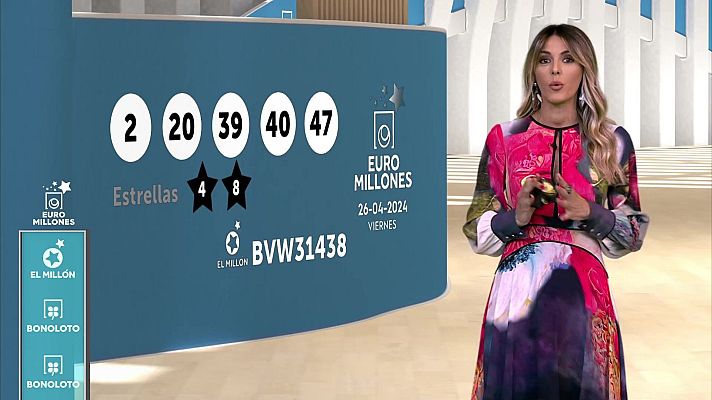 Loterías - Sorteo de la Bonoloto y Euromillones del 26/04/2024