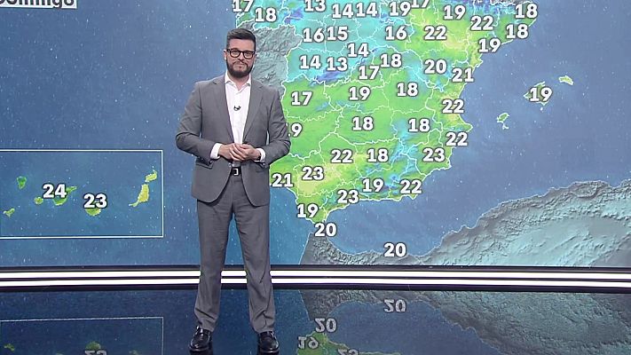 El tiempo - Intervalos de viento fuerte en el Cantábrico oriental y costa de Almería