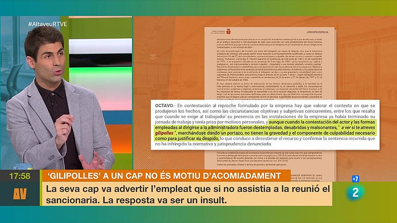Insults a la feina: readmès després d'insultar el seu cap | L'altaveu - L'altaveu | Veure