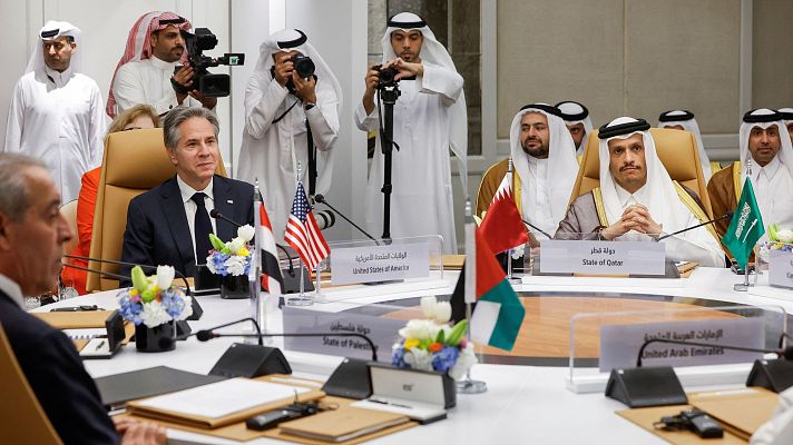 Telediario 1 - El secretario de Estado de EE.UU. señala la tregua propuesta por Israel a Hamás como "muy generosa"