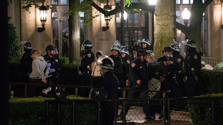 Telediario Internacional - Protestas propalestinas en Estados Unidos: la policía desaloja las concentraciones en las universidades de Columbia y de California