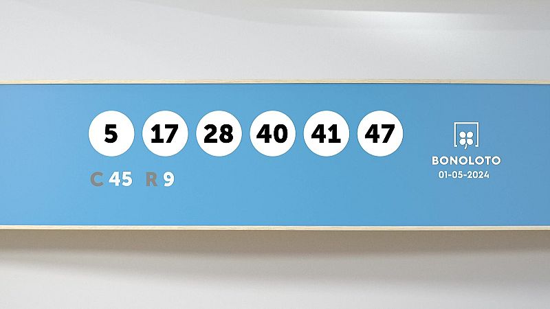 Sorteo de la Lotería Bonoloto del 01/05/2024 - Ver ahora