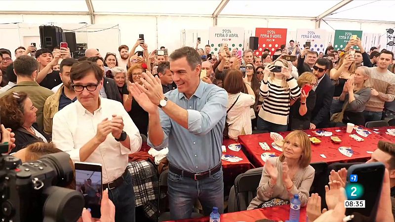 El president Sánchez irromp en públic un dia abans del previst - L'Informatiu | Veure