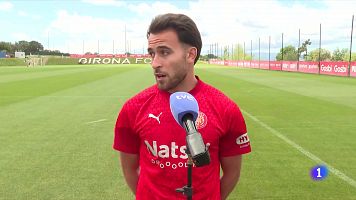 Eric Garc�a, a TVE: "La temporada del Girona ya es hist�rica; con Champions, m�s todav�a"