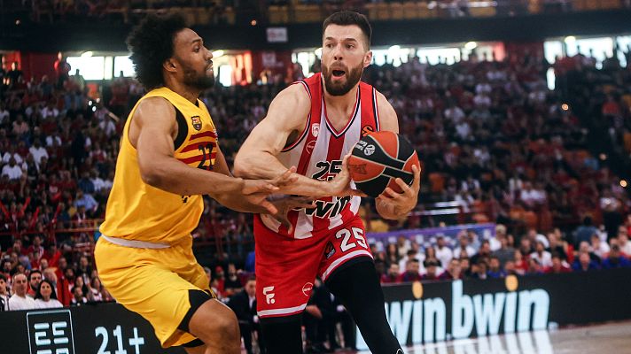 Baloncesto en RTVE - Resumen en vídeo | Olympiacos vence al Barça en el cuarto partido de cuartos de la Euroliga