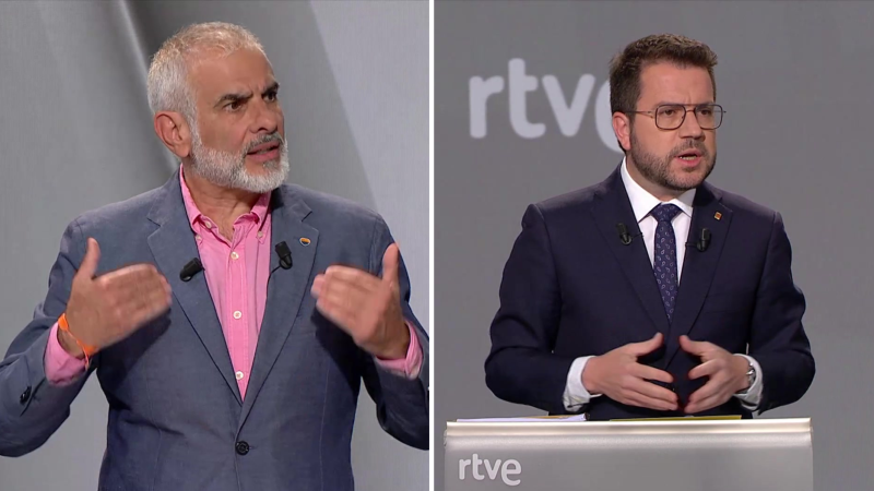 Cs carga contra los independentistas y contra Sánchez; y Aragonès le contesta: "Nunca vamos a renunciar al referéndum ni a la independencia"