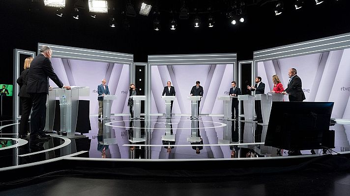 Informativo 24h - Los candidatos a las elecciones catalanas hablan de pactos y vetos cruzados en el debate de RTVE