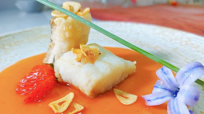 Saber vivir - Receta de bacalao con salsa de fresones