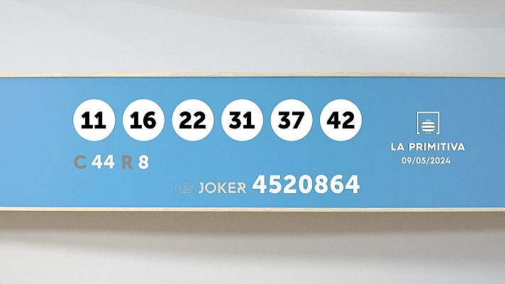 SELAE - Sorteo de la Lotería Primitiva y Joker del 09/05/2024