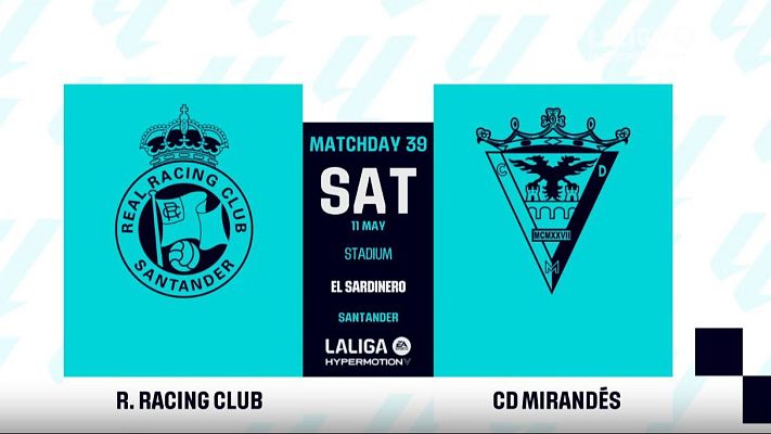 Resúmenes de LaLiga - Racing de Santander - Mirandés: resumen del partido, 39ª jornada