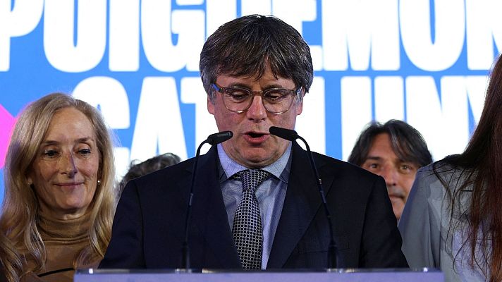 Especiales informativos - Puigdemont reivindica a Junts como primera fuerza del independentismo y cree que el tripartito "es una mala opción"