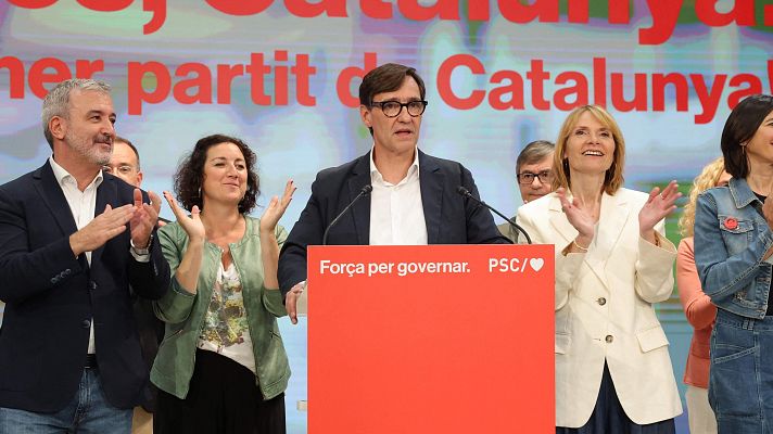 Especiales informativos - Illa anuncia tras su victoria que se presentará a la investidura: "Cataluña abre una nueva etapa"