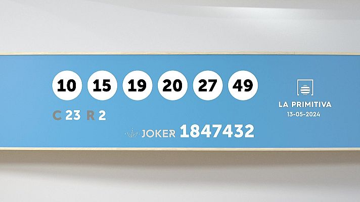SELAE - Sorteo de la Lotería Primitiva y Joker del 13/05/2024