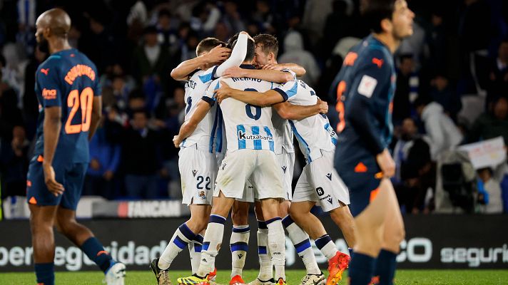 Resúmenes de LaLiga - Real Sociedad - Valencia: resumen del partido, 36ª jornada | 1ª