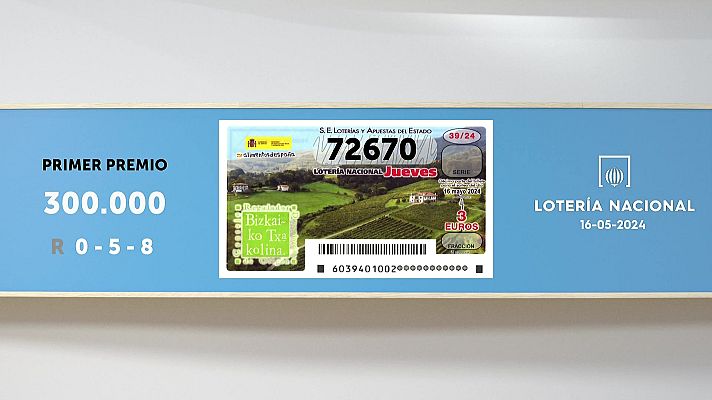 SELAE - Sorteo de la Lotería Nacional del 16/05/2024