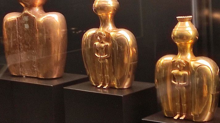 Telediario 1 - Colombia reclama el Tesoro de los Quimbayas que se expone en el Museo de América de Madrid