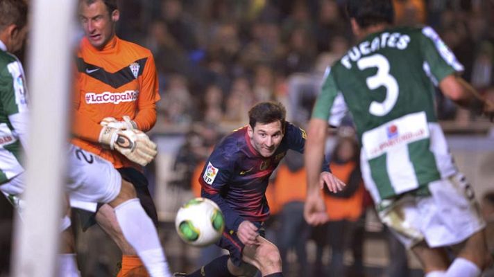 Telediario 1 - Messi soluciona el trámite del Barça ante el Córdoba