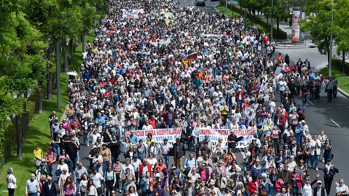 Telediario Fin de Semana - Manifestación por la Sanidad Pública en Madrid: 18.000 personas según Delegación del Gobierno