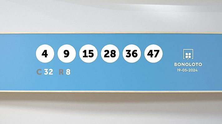 SELAE - Sorteo de la Lotería Bonoloto del 19/05/2024