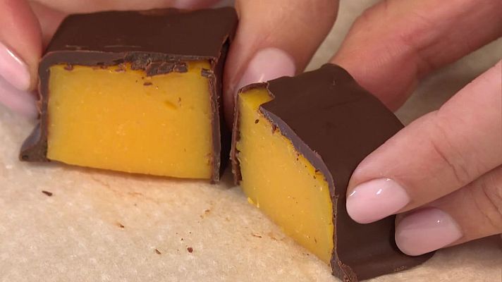 Saber vivir - Bombones de mandarina con chocolate negro