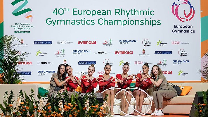 Gimnasia rítmica - España logra la medalla de plata en la final de cinco aros del Europeo de gimnasia rítmica