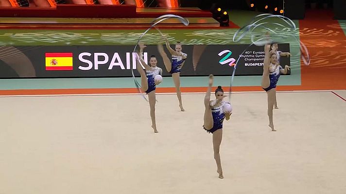 Gimnasia rítmica - Campeonato de Europa. Final Aparatos Conjuntos