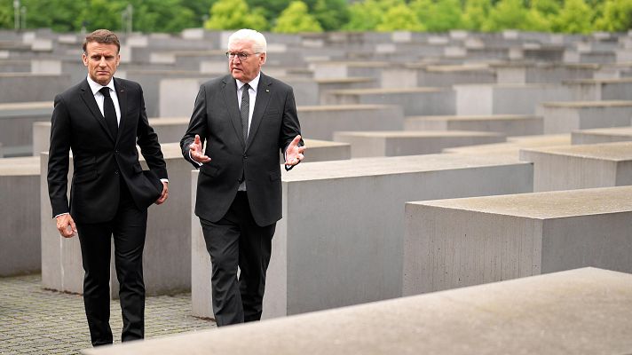  - Macron insiste en la necesidad de apostar por una Europa unida en su viaje a Alemania