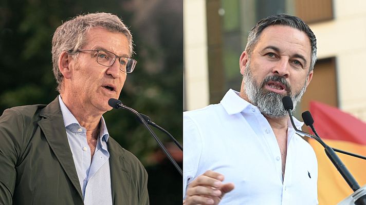 Telediario 2 - Feijóo entra en el cuerpo a cuerpo con Vox y el PSOE insiste en unir el voto contra la ultraderecha