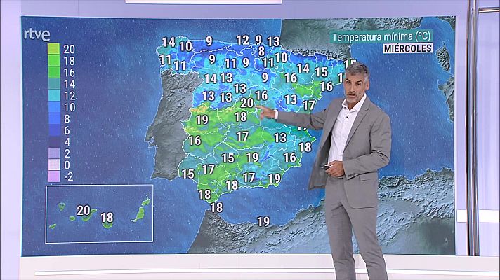 El tiempo - Se esperan nubes matinales en Galicia, Cantábrico y área mediterránea, sin descartar precipitaciones débiles en el Estrecho, Melilla o sur de Valencia, así como algún chubasco en el este de Cataluña