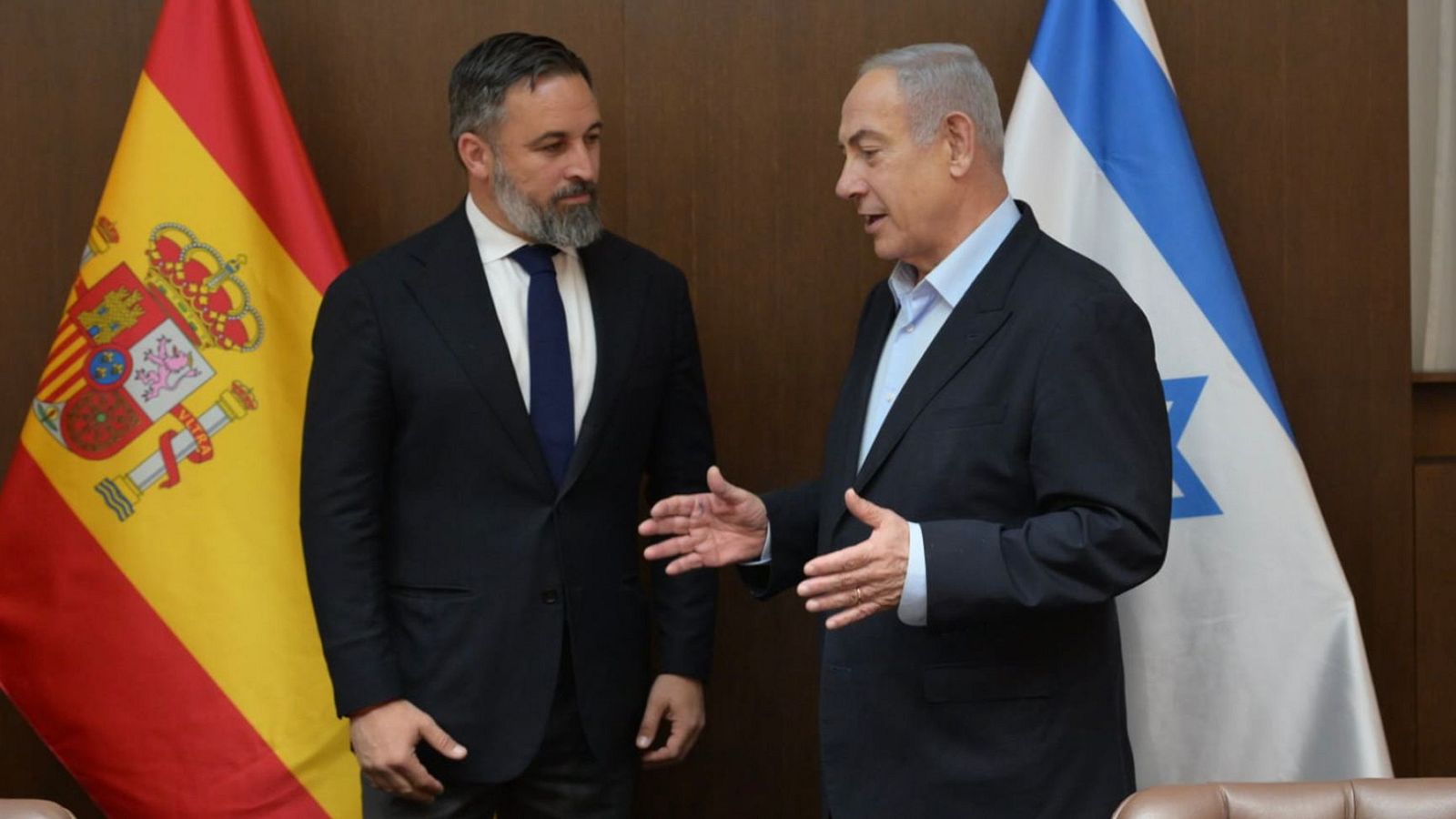 Abascal visita a Netanyahu en Jerusalén: "Sánchez no es España" | Ver